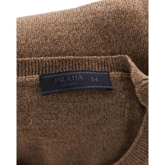 Prada Crewneck Sweater in Camel Wool - Picture 3 of 3